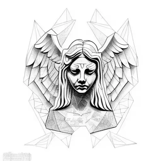 weeping angel tattoo design idea