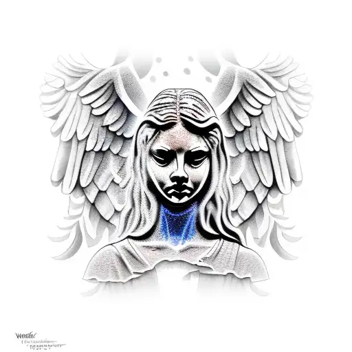 weeping angel tattoo design idea