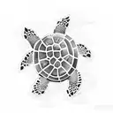 hawaiian turtle  tattoo design idea