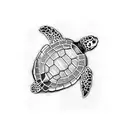hawaiian turtle  tattoo design idea