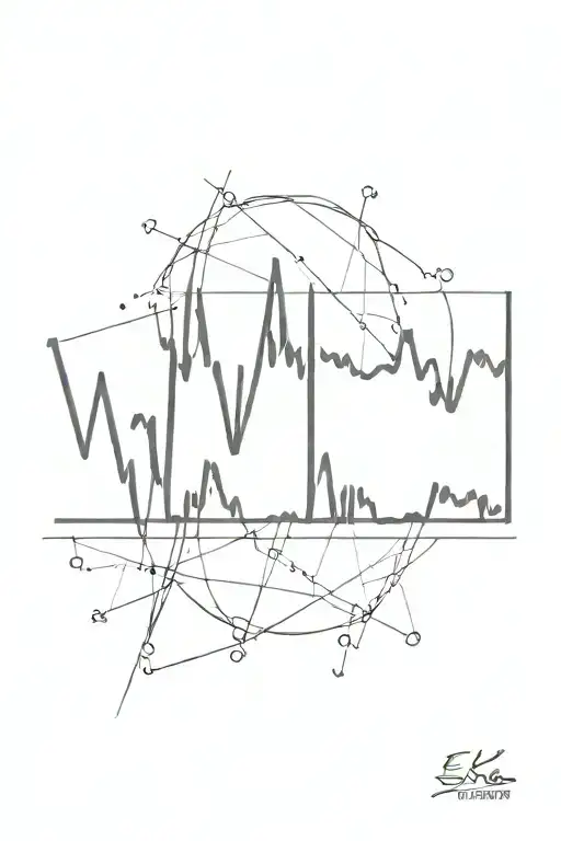 ekg line tattoo design idea