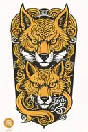 wolf sigil tattoo design idea