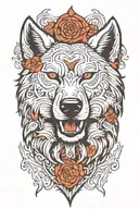 wolf protector tattoo design idea