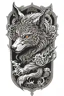 wolf protector tattoo design idea