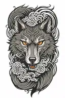 wolf protector tattoo design idea