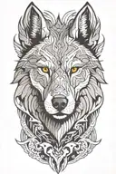 wolf protector tattoo design idea