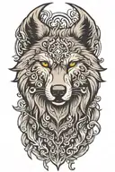 wolf protector tattoo design idea