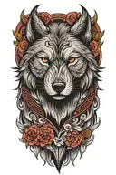 wolf protector tattoo design idea