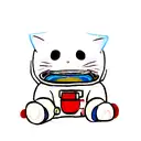 a astronaut cat tattoo design idea