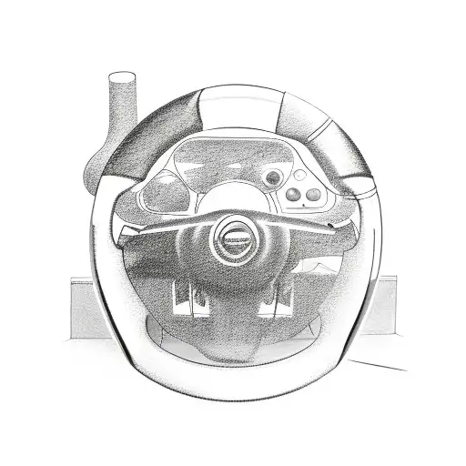 glass of wine,steering wheel,game controler,note tattoo design idea
