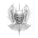 angel demon tattoo design idea