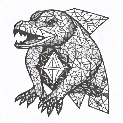 platypus holding tattoo design idea