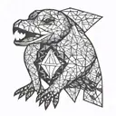 platypus holding tattoo design idea