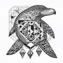 platypus holding tattoo design idea