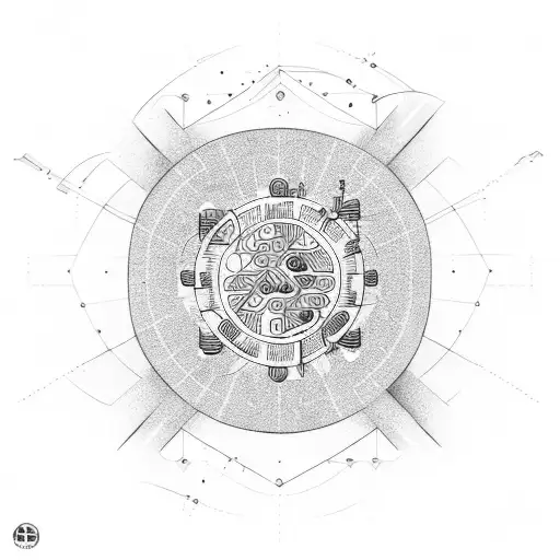 Circuit board with handball symbols tattoo design idea