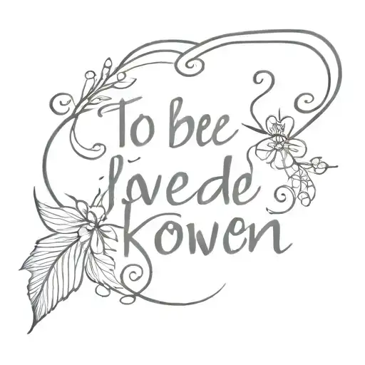 to be loved is to be known  tattoo design idea