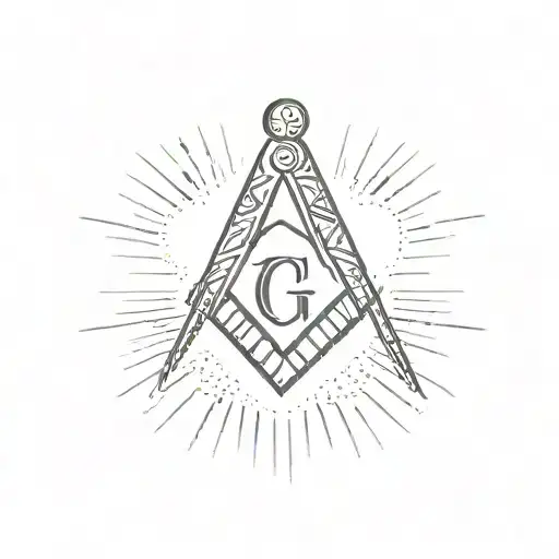 masonic symbole with thumb prints tattoo design idea
