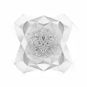 A geometric design incorporating your daughter's name 'Lilly' in a blackwork style tattoo design idea