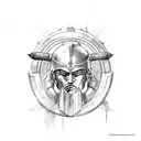 spartan warrior  tattoo design idea