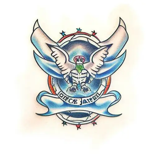 parachute tattoo design idea