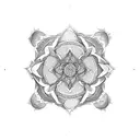 Mandala with cross tattoo design idea