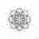 Mandala with cross tattoo design idea