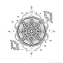 Mandala with cross tattoo design idea