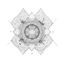 Mandala with cross tattoo design idea