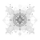 Mandala with cross tattoo design idea