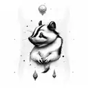 pepe le pew tattoo design idea