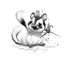 pepe le pew tattoo design idea