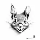 Black squirrel  tattoo design idea