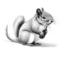 Black squirrel  tattoo design idea