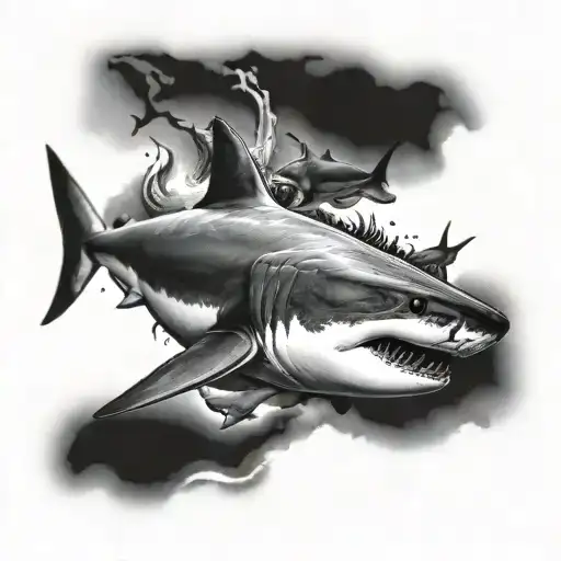 sharks tattoo design idea