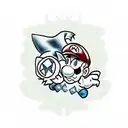 mario bomb with roses tattoo design idea