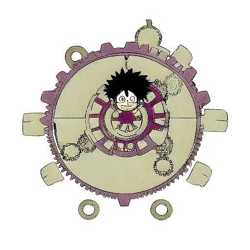 Gears of Luffy from One Piece tattoo design idea