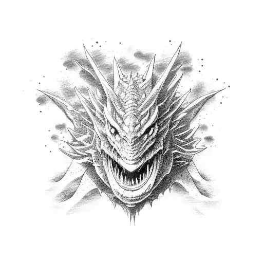 kanji in kaiju tattoo design idea