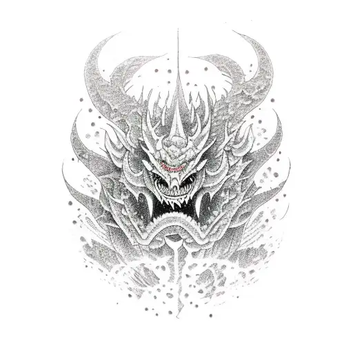 "Kaiju" in kanji japanese tattoo design idea