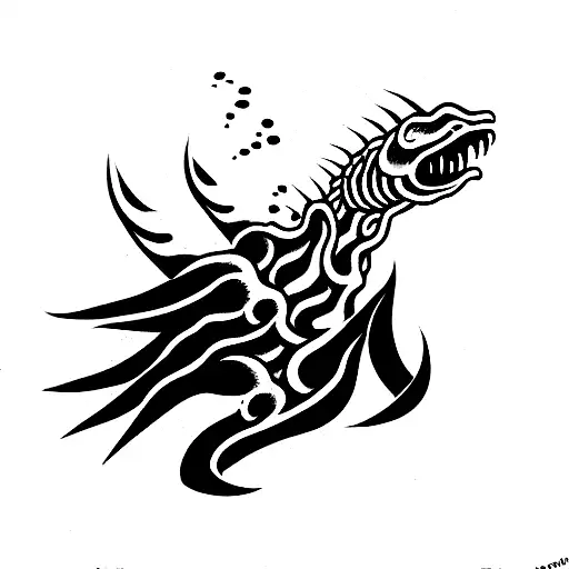 "Kaiju" in kanji japanese tattoo design idea