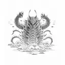 kanji in kaiju tattoo design idea
