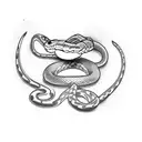 snake eating its tail tattoo design idea