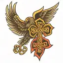 polish eagle Celtic cross tattoo tattoo design idea