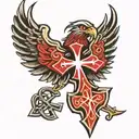polish eagle Celtic cross tattoo tattoo design idea