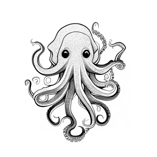 scary octopus  tattoo design idea