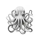 scary octopus  tattoo design idea