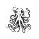 scary octopus  tattoo design idea