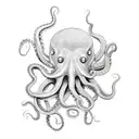 scary octopus  tattoo design idea