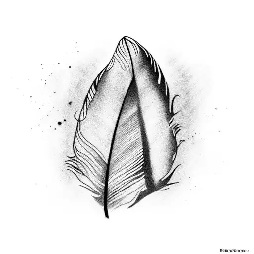 Black and white feather tattoo design sketch with the names james and evan  incorporated on Craiyon