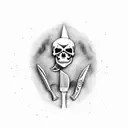 knife with a banner going around it that says death before dishonor  tattoo design idea