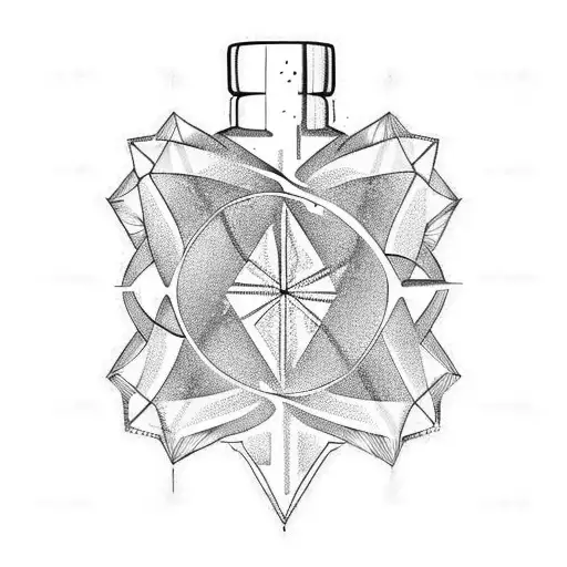 chemistry flask tattoo design idea